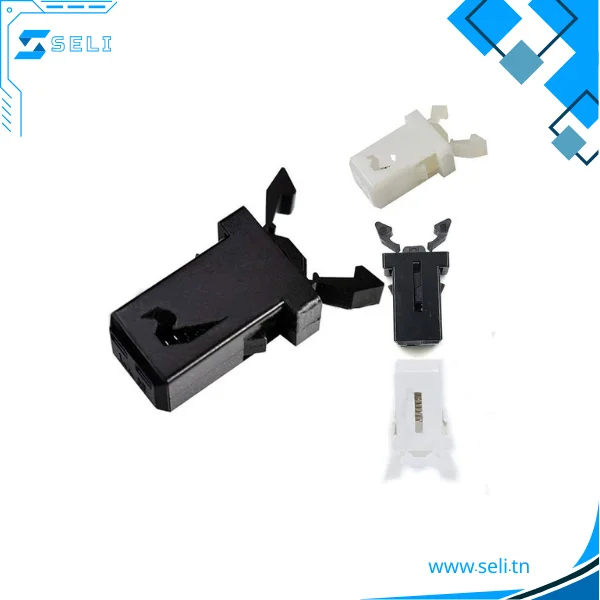 PR-001 VERROUE MINIATURE - SERRURE EN ABS POUR PORTE COFFRET COULEUR BLANC