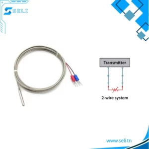SONDE DE TEMPERATURE PT100 2FIL 1 METRE -60° - 200°