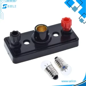 SUPPORT LAMPE E10 POUR EXPERMENTATION AVEC PRISES BANANE