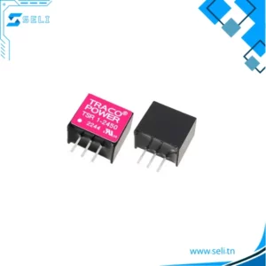 CONVERTISSEUR DE PUISSANCE CC-CC NON ISOLE TSR1-2450, BOITIER SIP-3 TRAVERSANT, AVEC PROTECTION CONTRE LES COURTS-CIRCUITS DE 1 A