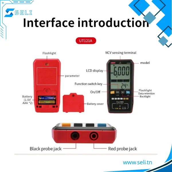 MULTIMETRES NUMERIQUES INTELLIGENTS SERIE UT121 – Image 2