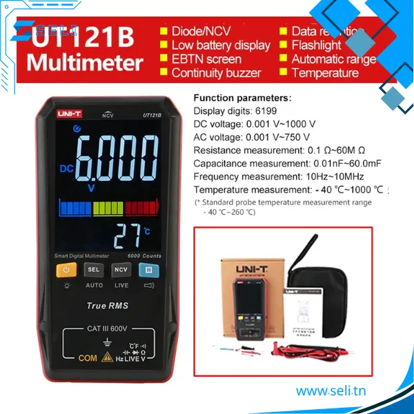 MULTIMETRES NUMERIQUES INTELLIGENTS SERIE UT121 – Image 5
