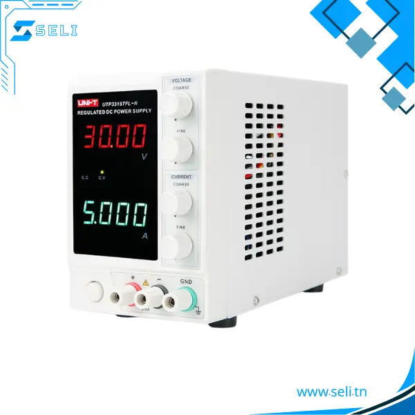ALIMENTATION STABILISE REGLABLE 220VAC/0-30VDC 5A UTP3315TFL-II
