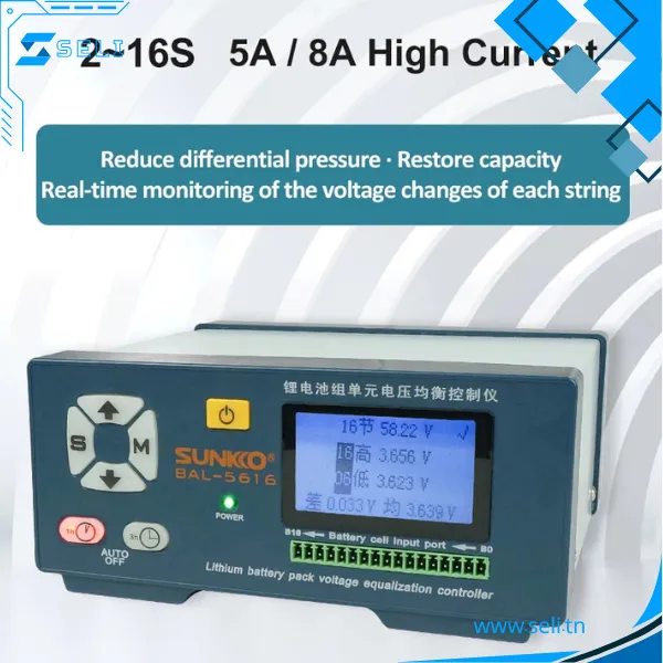 BAL-5616 5A - 2*16S CONTROLEUR D'EGALISATION DE TENSION DE BATTERIE AU LITHIUM ACTIF SUNKKO