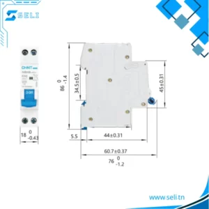 NBH8-40 1P+N 6KA DISJONCTEURS DPN  C10 ET C16
