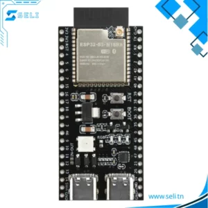 CARTE DE DEVELOPPEMENT ESP32-S3 CH341 WROOM N16R8 44 PINS SOUDEES AVEC CONNECTEUR IPX